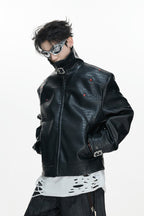 Croc Texture Bionic Leather Jacket
