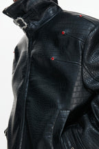 Croc Texture Bionic Leather Jacket