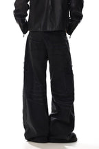 Workwear Studded Patchwork Jeans