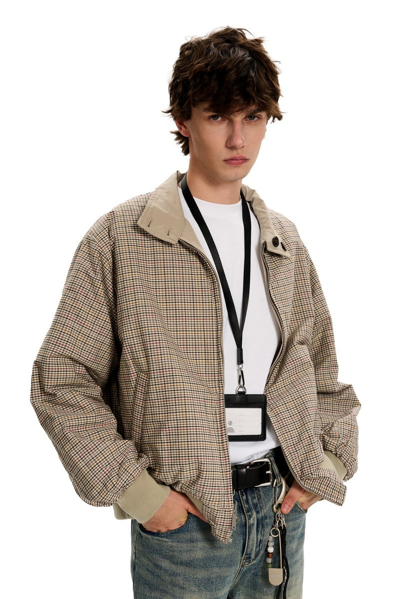 Reversible Plaid Collar Jacket