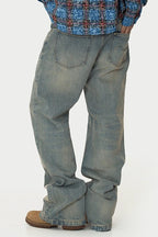 Distressed Vintage Washed Jeans