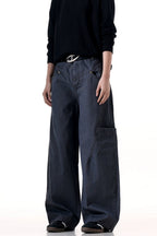 Distressed Gray Relaxed Cargo Pants