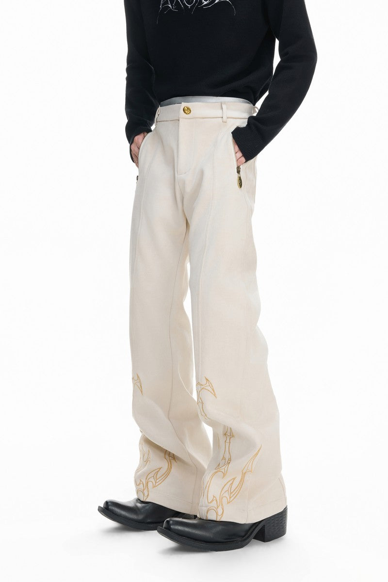 Thorn Totem Embroidered Pants