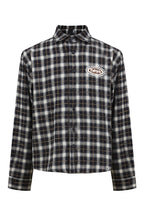 Embroidered Plaid Shirt Jacket