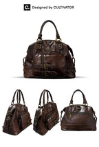 Convertible Waxed Leather Tote