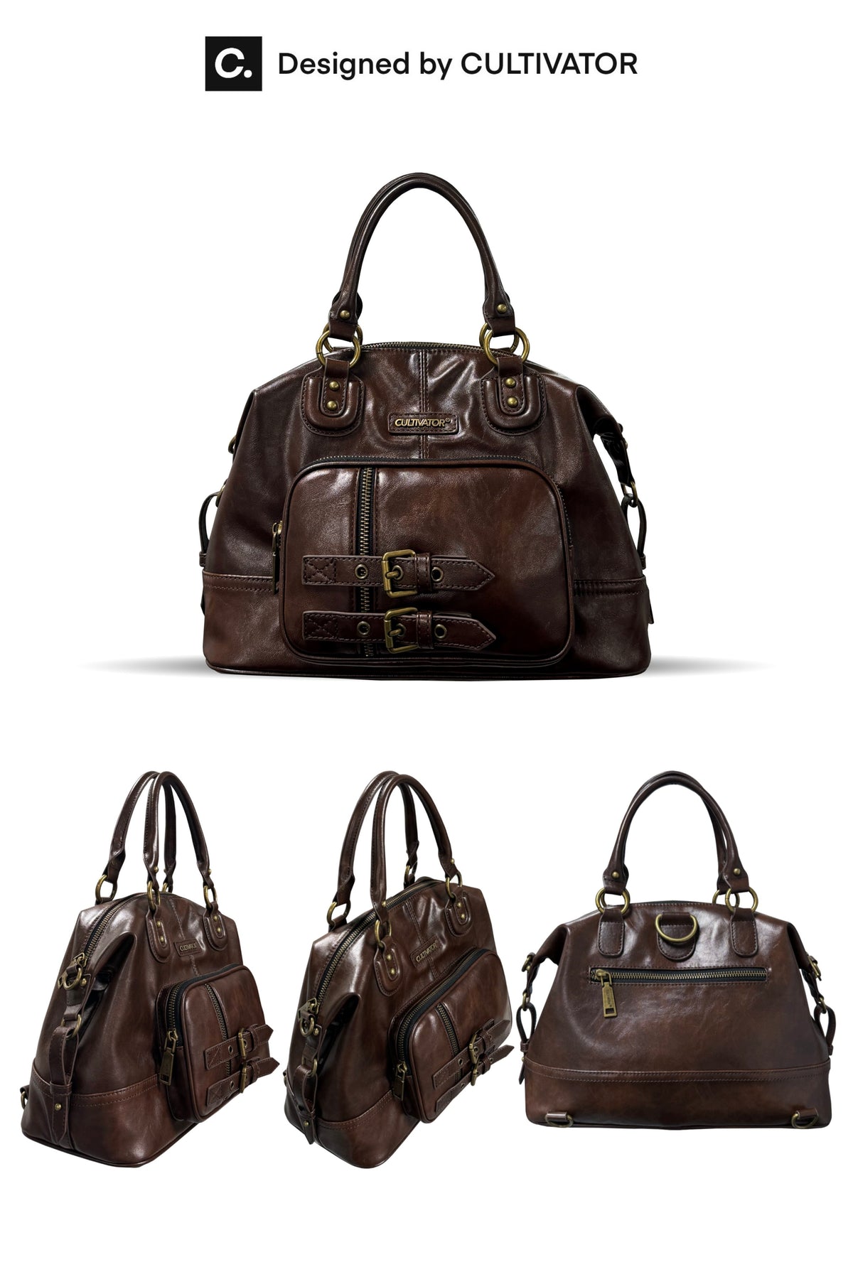 Convertible Waxed Leather Tote