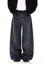 Vintage Washed Wrinkle Jeans - EU Only