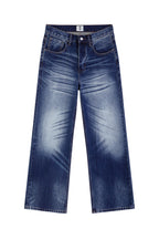 Laser-Washed Flare Jeans