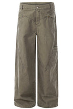 Distressed Gray Relaxed Cargo Pants