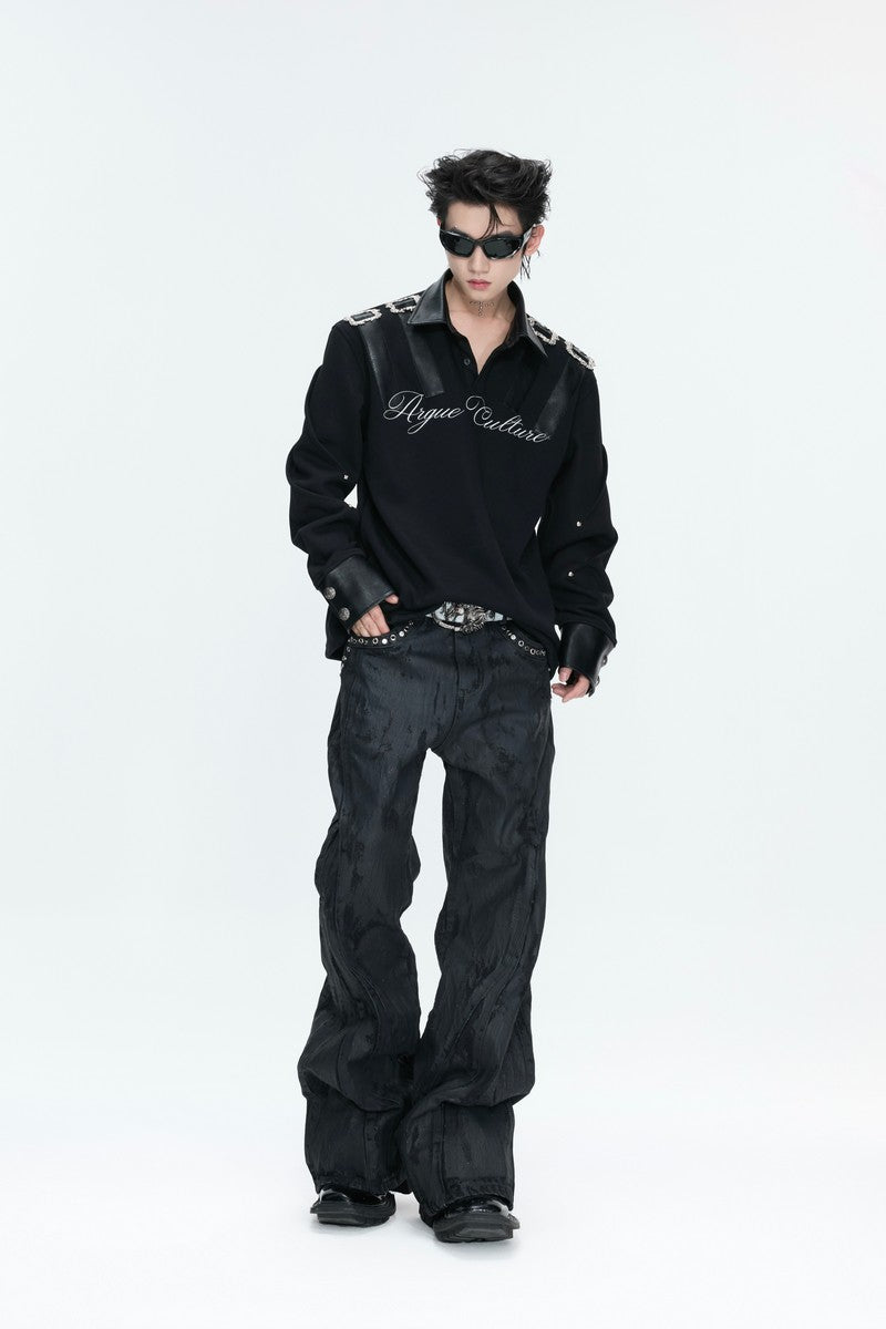 Embroidered Buckle Polo Shirt