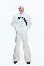 Jungle Knit High Neck Cardigan