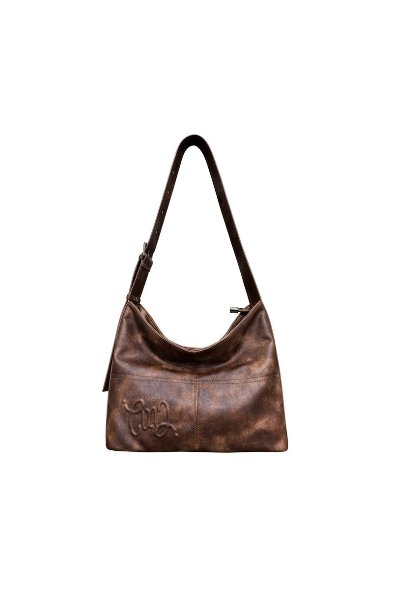 Vintage Wide Strap Large Tote Bag