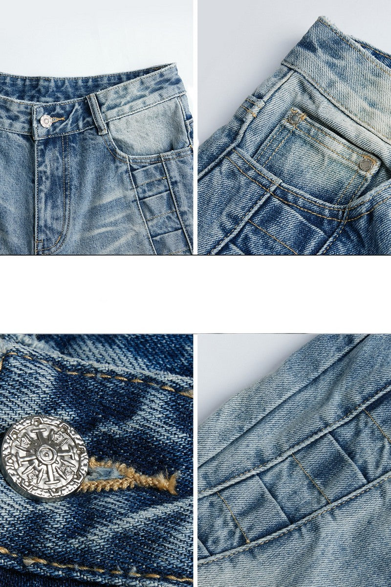 Washed Spine Detail Jeans