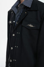 Striped Layered Shirt Jacket