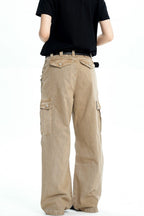 Distressed Washed Cargo Pants