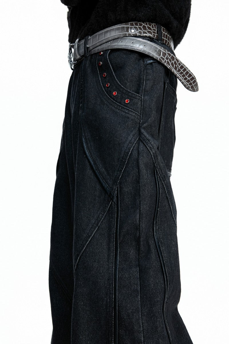 Vintage Washed Flare Jeans