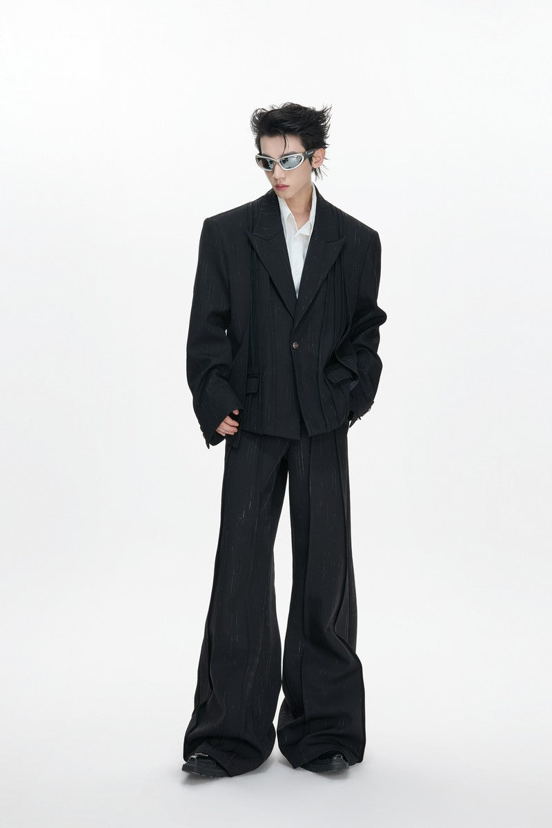 Pleated Double Suit Trousers