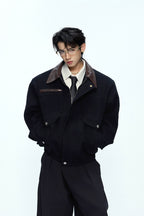 Colorblock Utility Pocket Zip Jacket