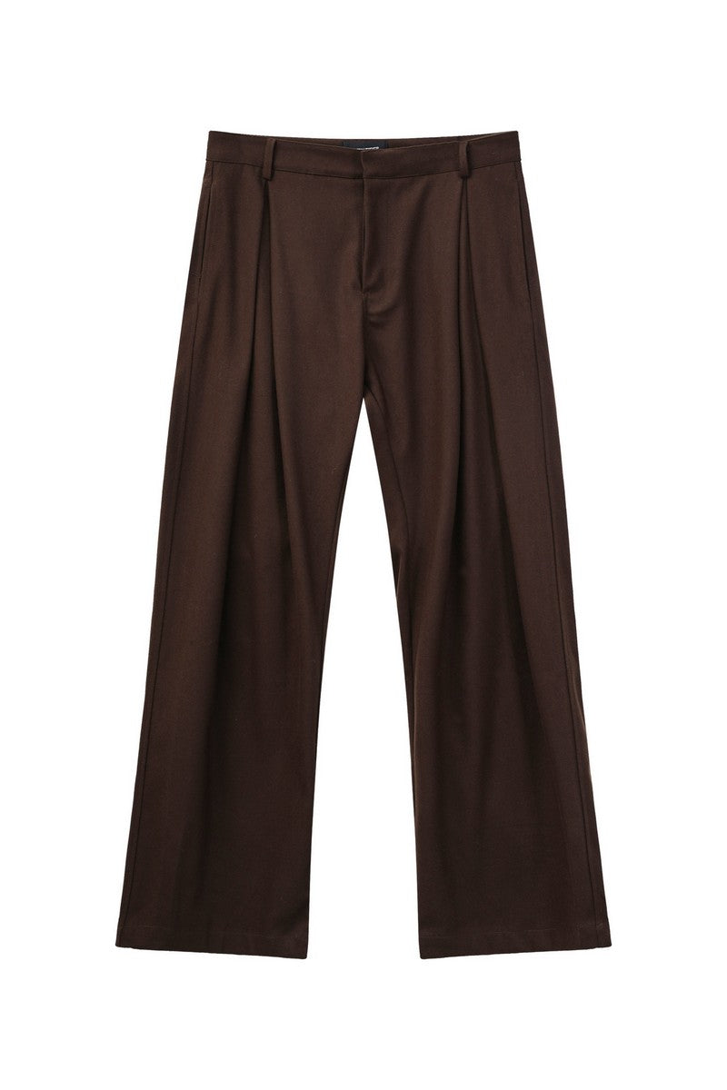 Old Money Pleated Wool Trousers