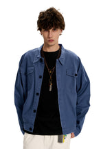 French Blue Shirt Jacket
