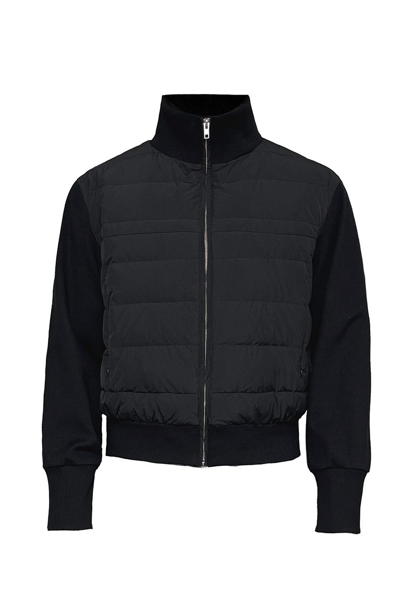 Lightweight Ribbed Collar Puffer