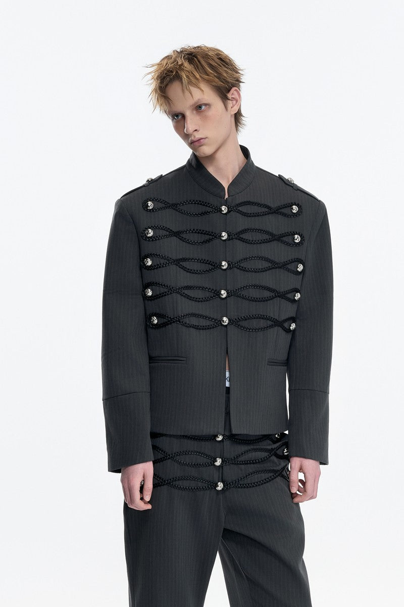 Napoleon Striped Button Jacket