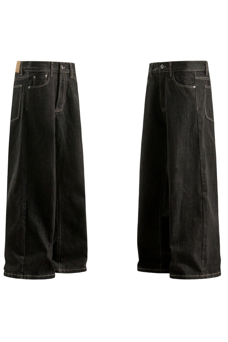 Raw Denim Wide Leg Jeans - EU Only