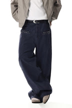 Stars Studded Wide Jeans