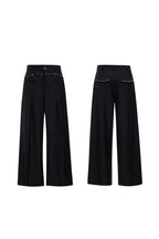 Deconstructed Wool Blend Suit Trousers