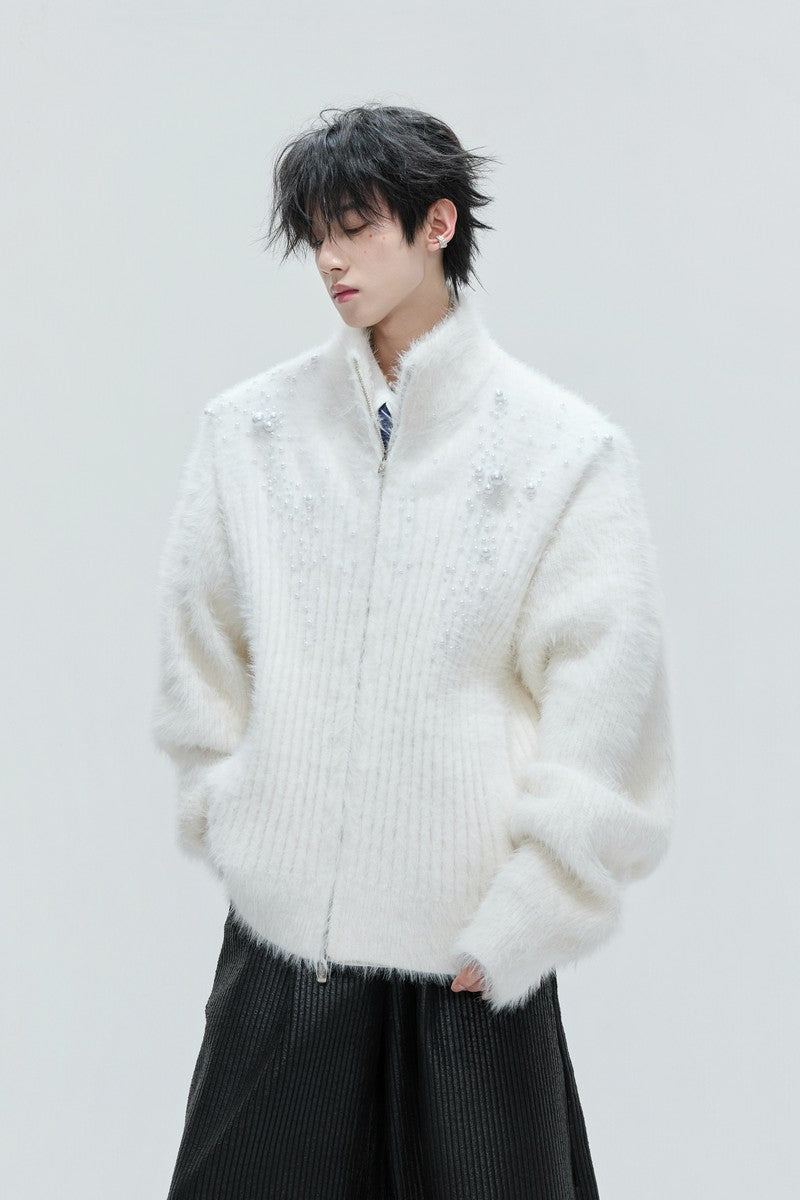 Pearl Fleece Knit Cardigan - EU Only