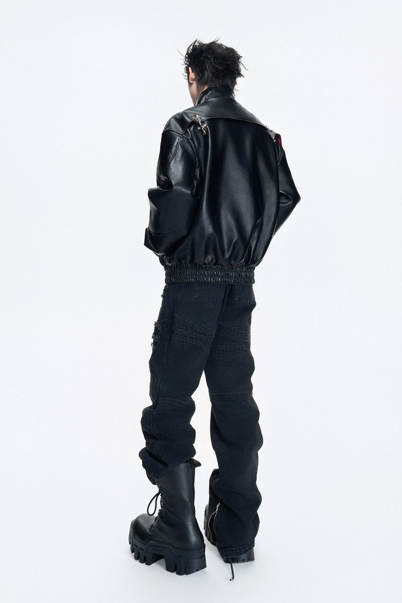 Python Embossed Buckle Jacket