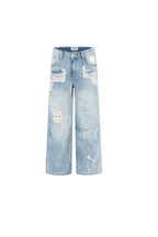 Light Blue Ripped Loose Jeans