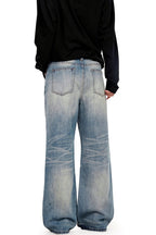 Crackle Wash Slub Jeans