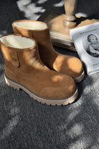 Fleece Suede Snow Boots