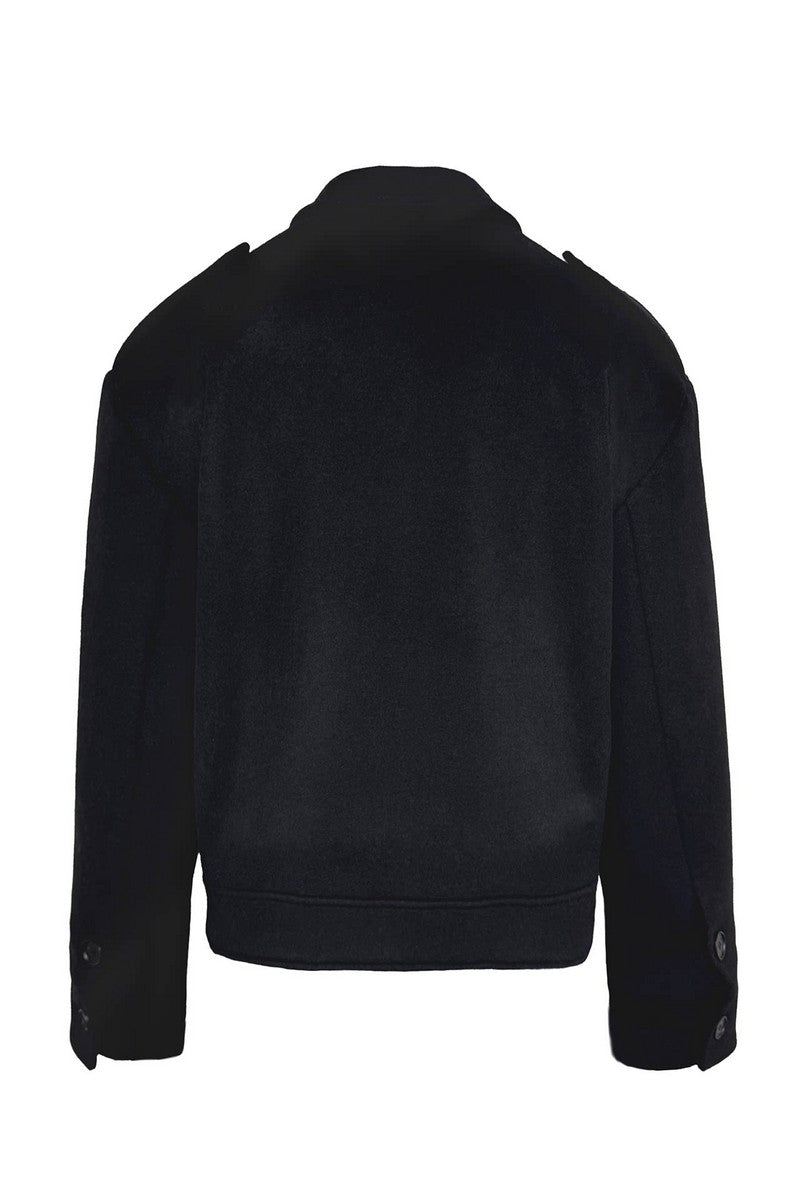 Relaxed Epaulet Wool Jacket