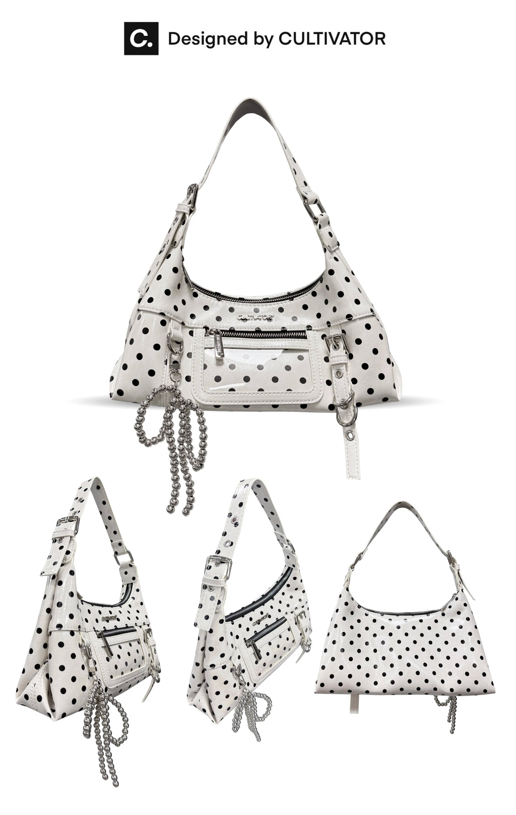 Waxed Polka Dot Bag