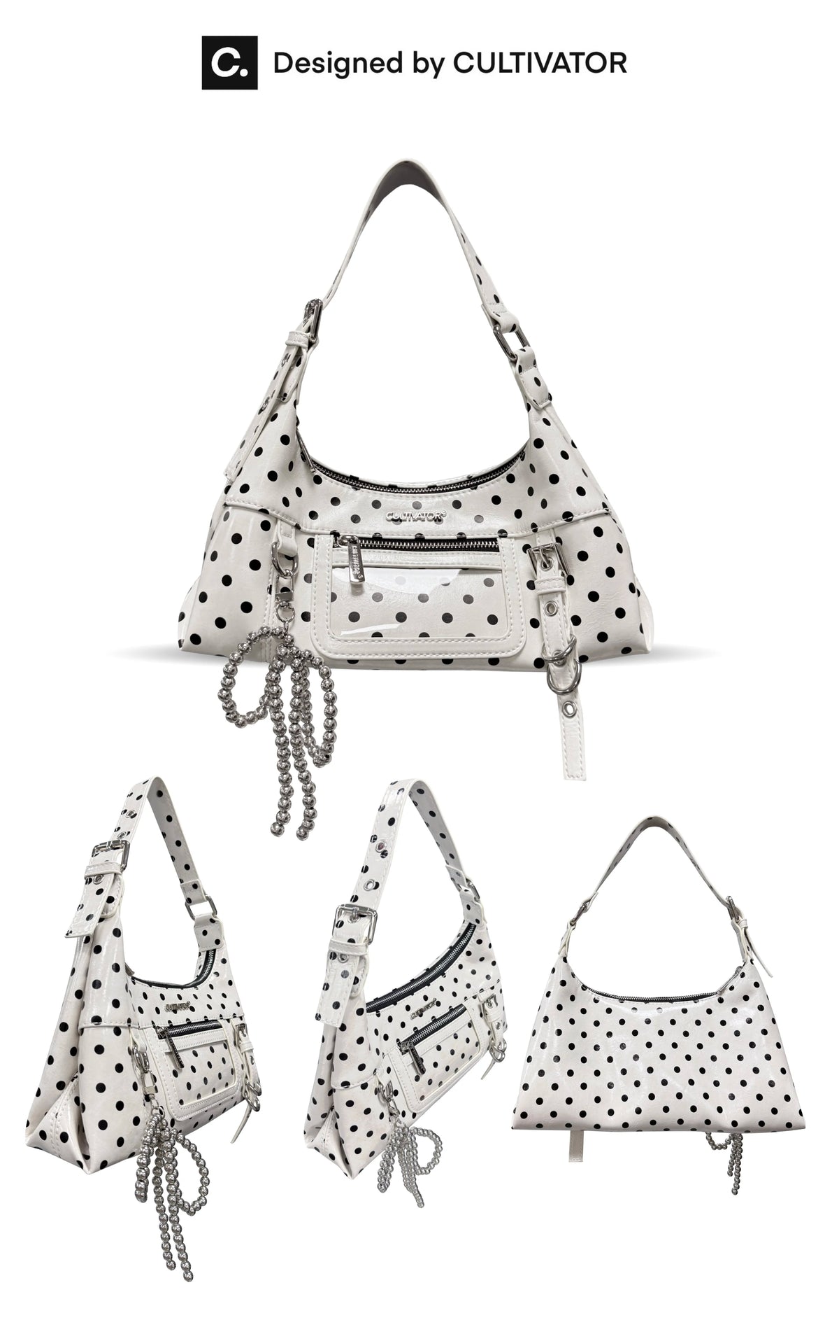Waxed Polka Dot Bag