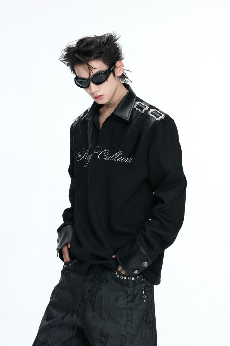Embroidered Buckle Polo Shirt