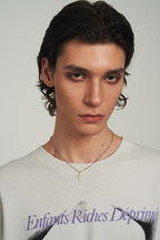 Silver Cross Drip Pendant Necklace