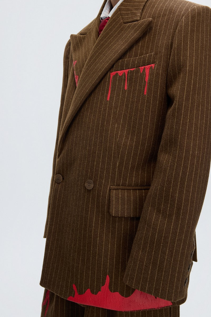 Vintage Stripe Wool Blazer