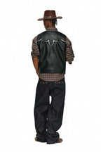 Embroidered Western Straight Jeans