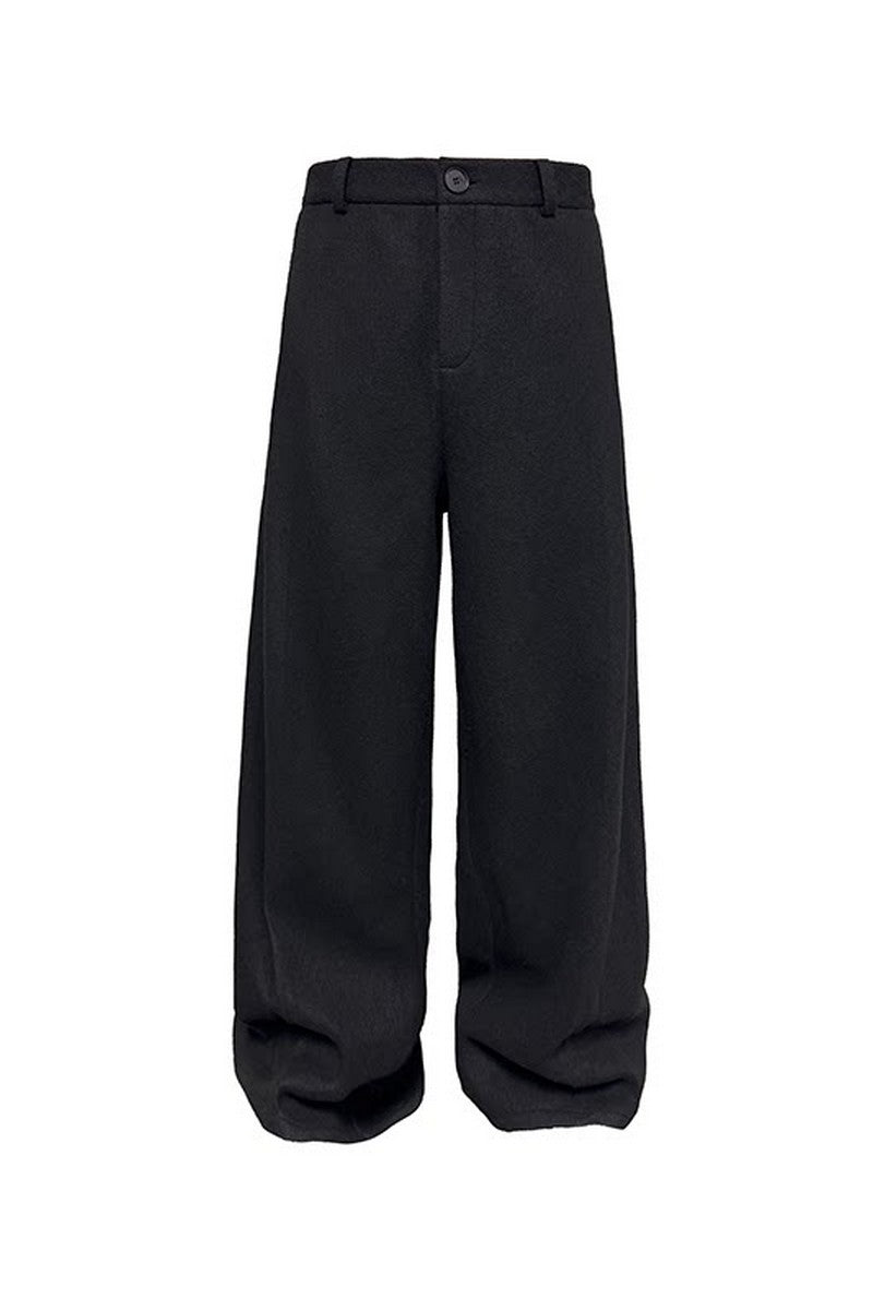 Wide Pleated Wool Trousers