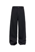 Wide Pleated Wool Trousers