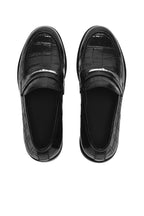 Croc-Embossed Leather Loafers