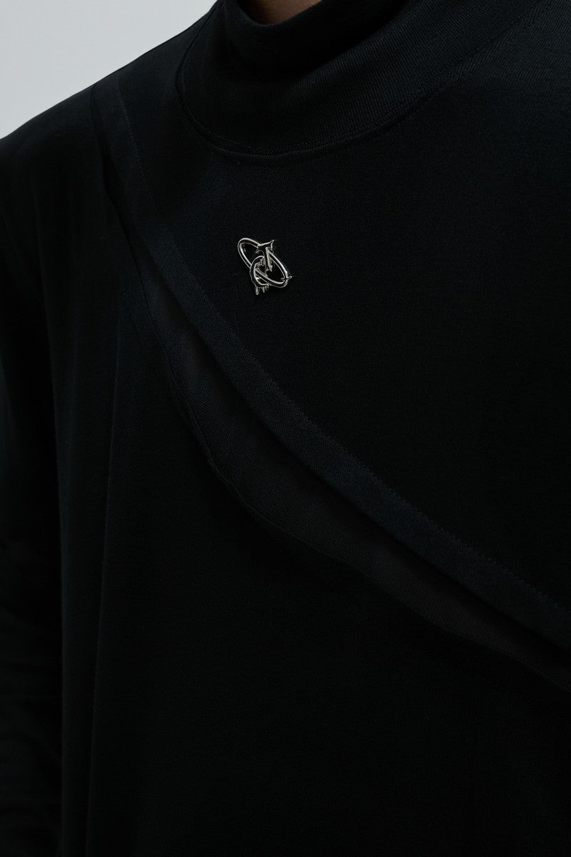 Deconstructed Turtleneck Base Tee
