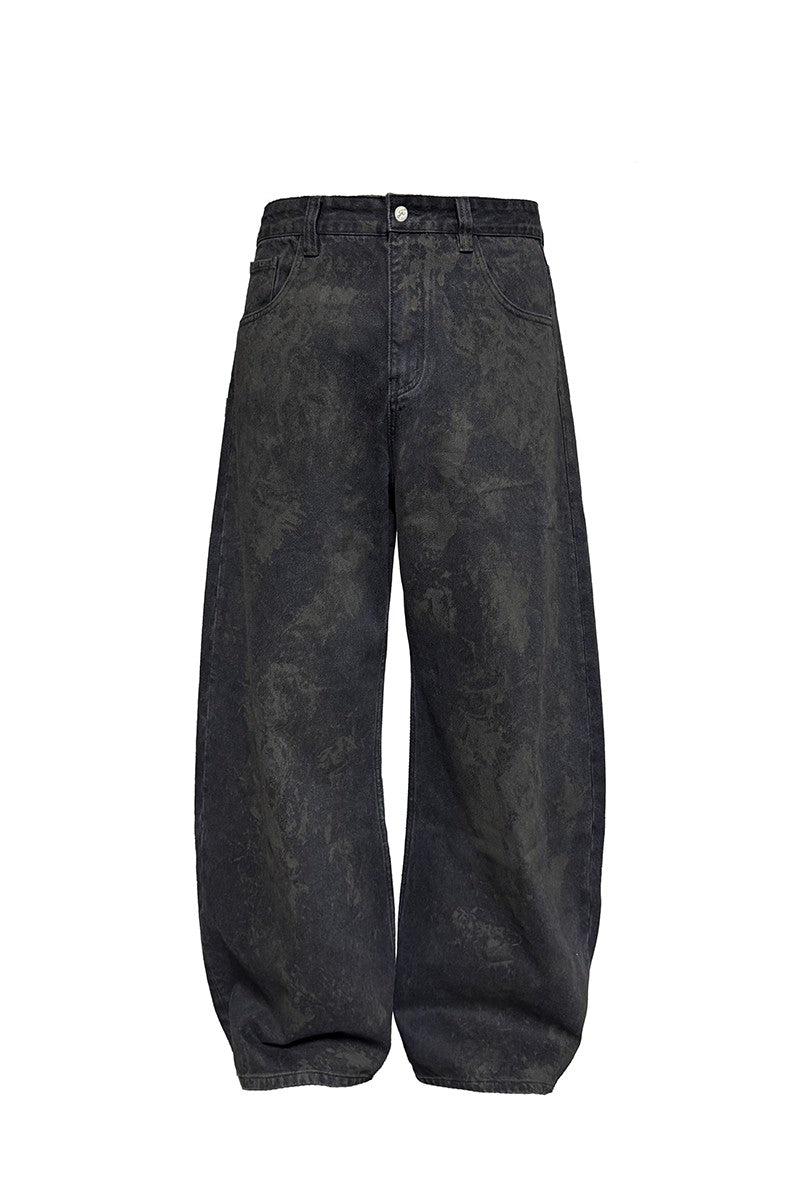 Washed Black Banana Jeans
