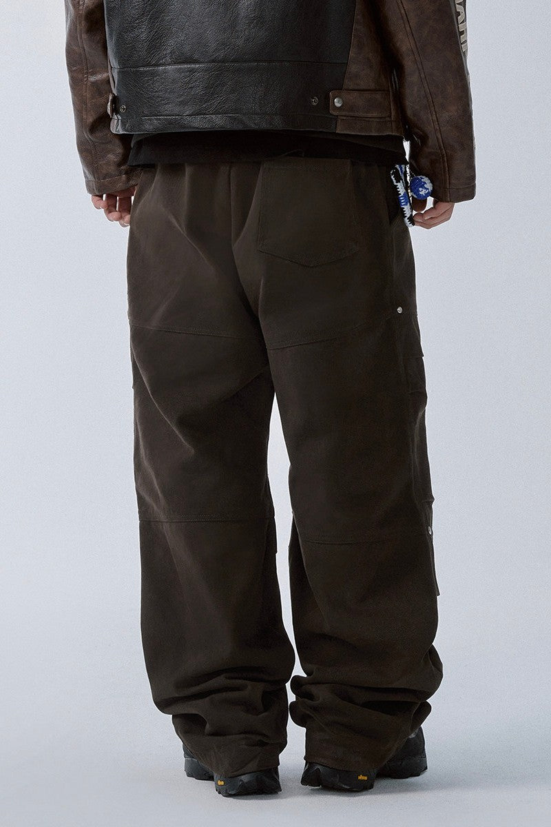 Deconstructed Utility Wide Leg Pants