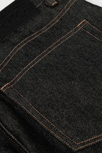 Raw Black Straight Jeans