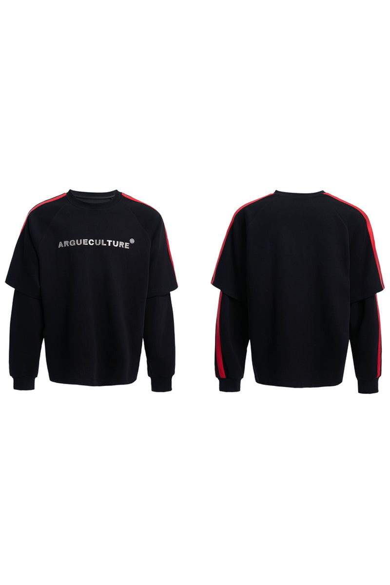 Colorblock Layered Crewneck Sweatshirt