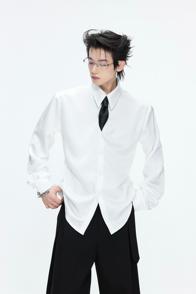 Satin Draped Shirt